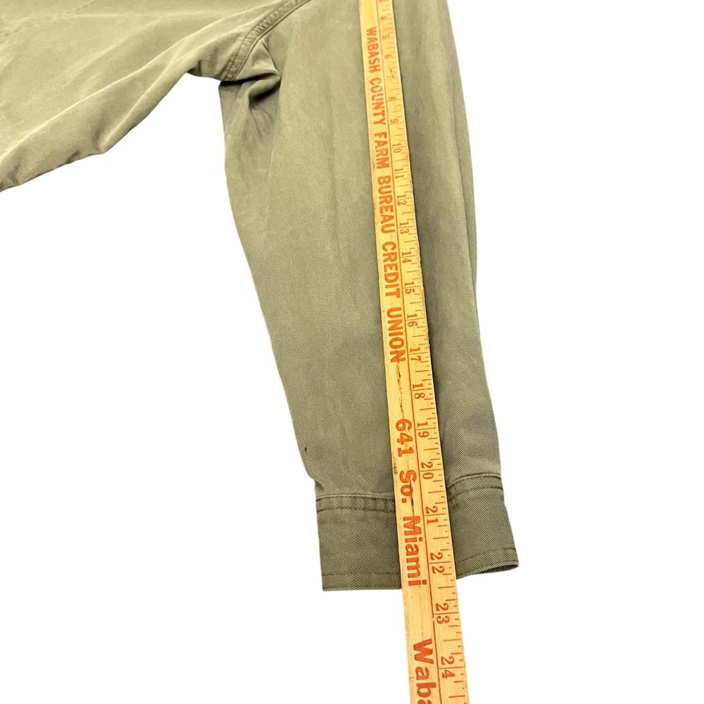 LL Bean Womens Utility Field Chore Barn Jacket Olive Green Y2K Unlined Size‎ 22W - Picture 6 of 9